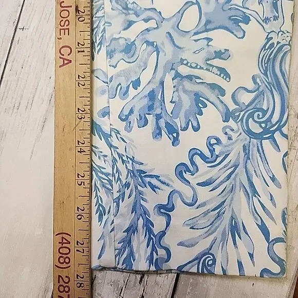 Lilly Pulitzer Kelly Hi Rise Skinny Pant Resort White Aqua Lounge Sz 4 - Picture 9 of 9